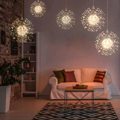 Waterproof LED Firework Lights with Remote – 150/200 LEDs, 8 Modes, Warm White, Cool White, Colorful or Blue
