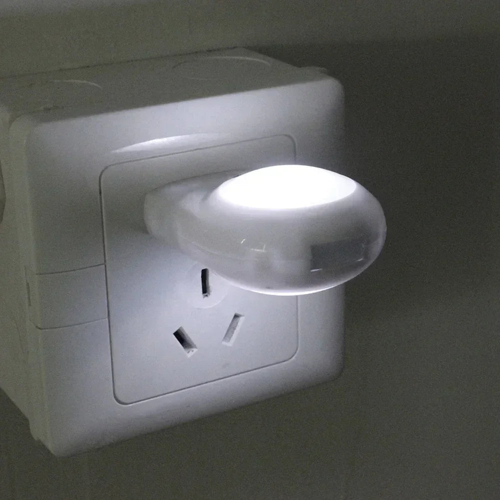 Mini Night Light with Light Sensor & EU Plug – Automatic LED Wall Lamp for Nursery & Bedroom, Soft Warm Light