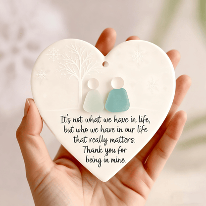 OceanGlow – Handcrafted Sea Glass Friendship Heart