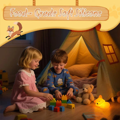 Silicone Night Light – Rechargeable, Dimmer with Timer | Cute Gift for All Ages