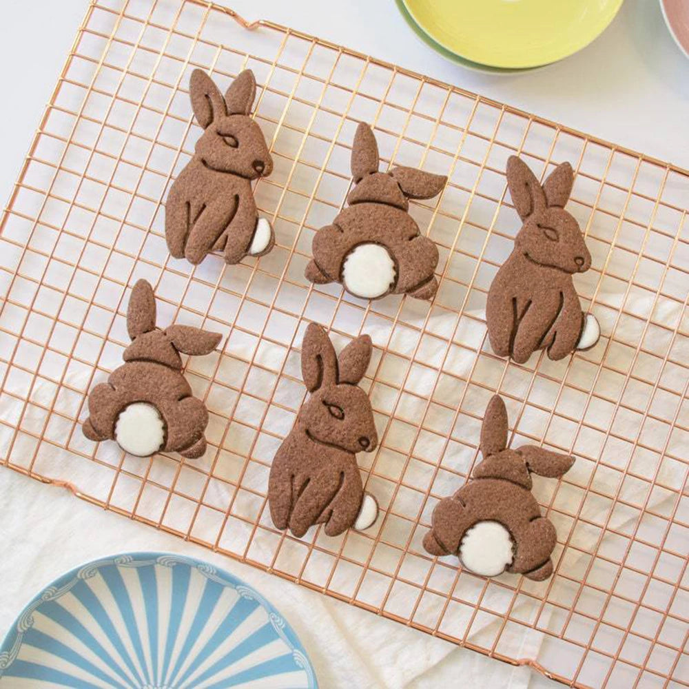 Easter Bunny Cookie Cutter | Plastic Baking Mold | Child-Friendly Bake Tool