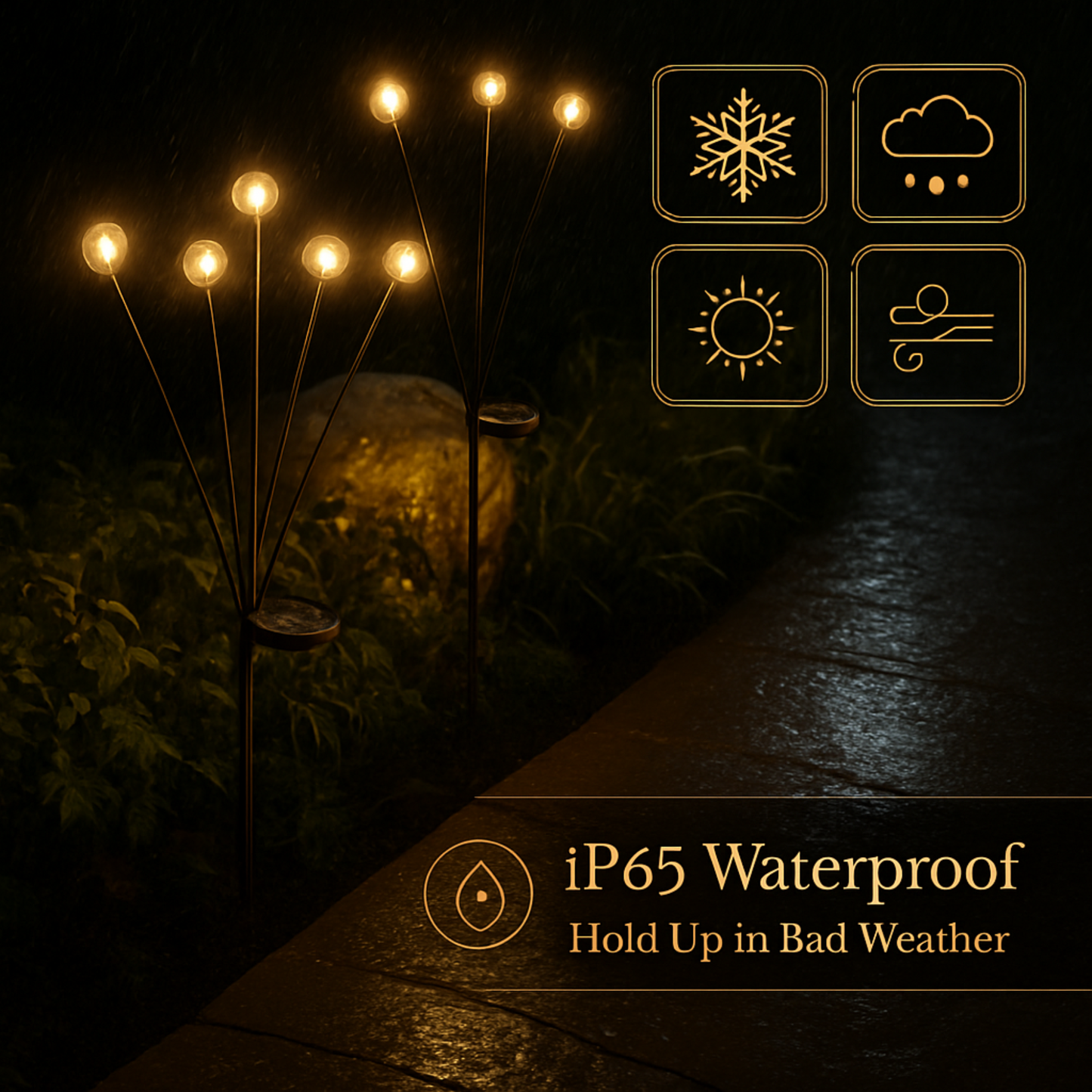 Luminous Solar Garden Lights with Starburst Glow | Eco-Friendly Outdoor Lighting