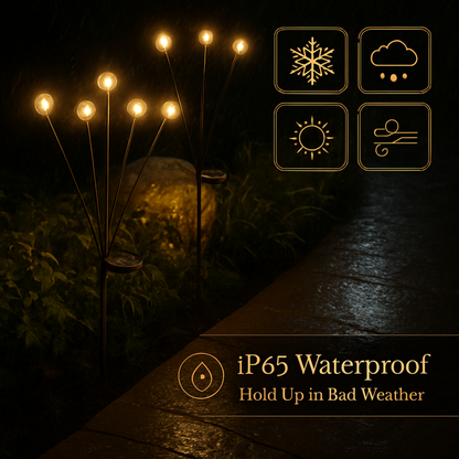 Luminous Solar Garden Lights with Starburst Glow | Eco-Friendly Outdoor Lighting
