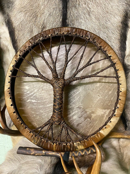 Siberian Shaman Drum "Tree of Life" - Spirit Music Instrument