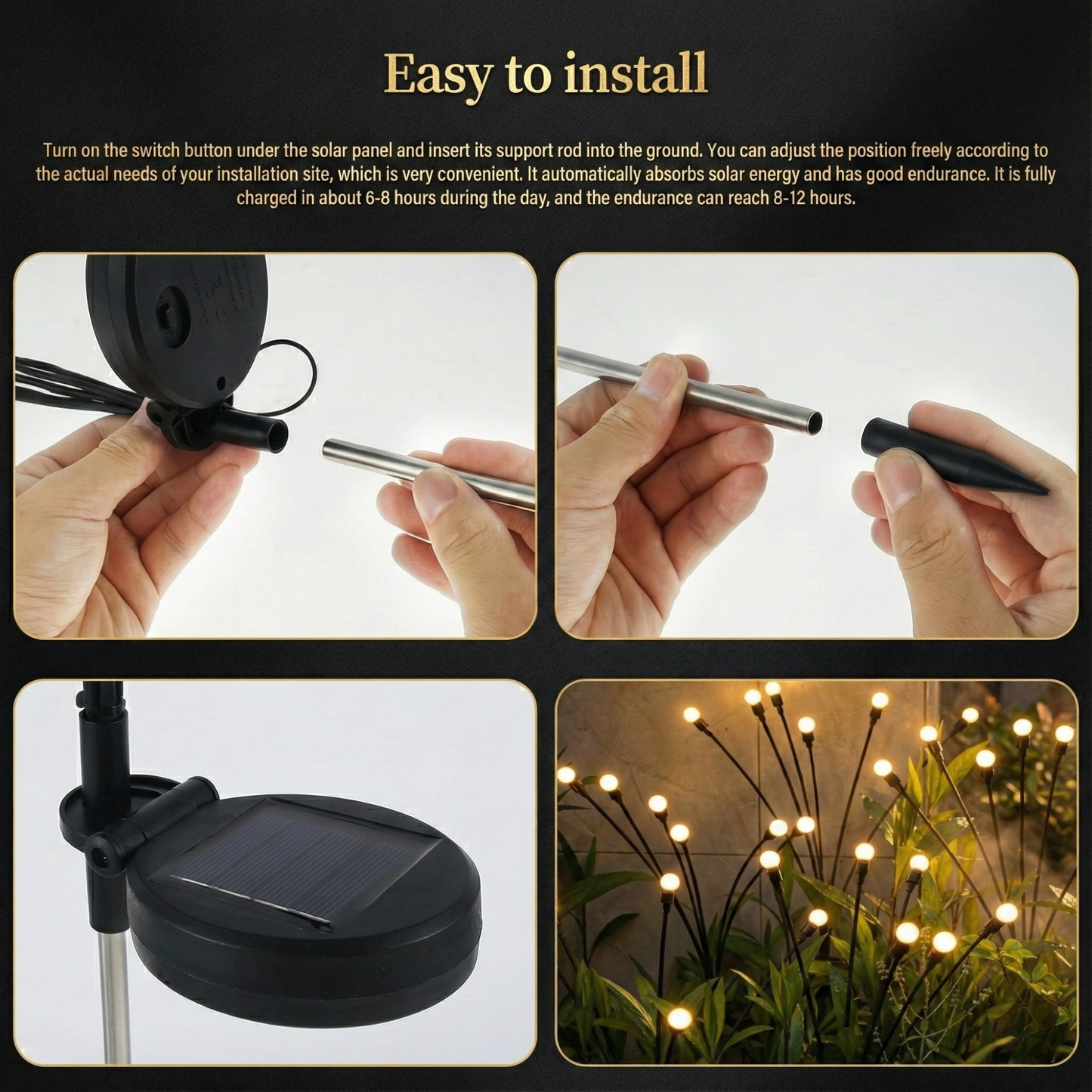Luminous Solar Garden Lights with Starburst Glow | Eco-Friendly Outdoor Lighting