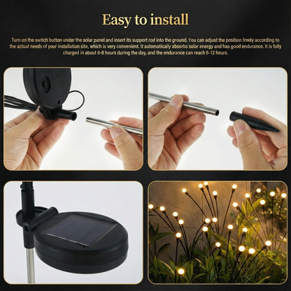 Luminous Solar Garden Lights with Starburst Glow | Eco-Friendly Outdoor Lighting