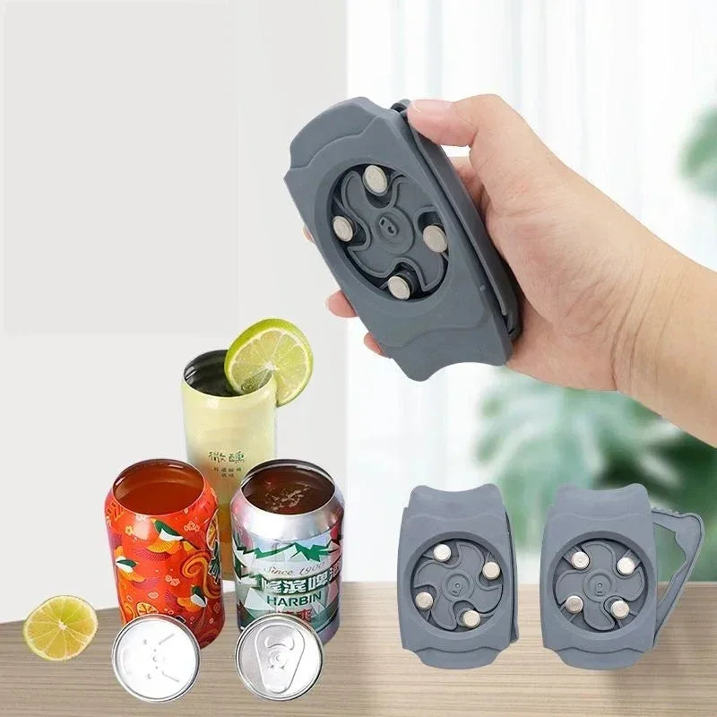 Multi-Functional Can and Bottle Opener with Stainless Steel Mechanism and Non-Slip Handle