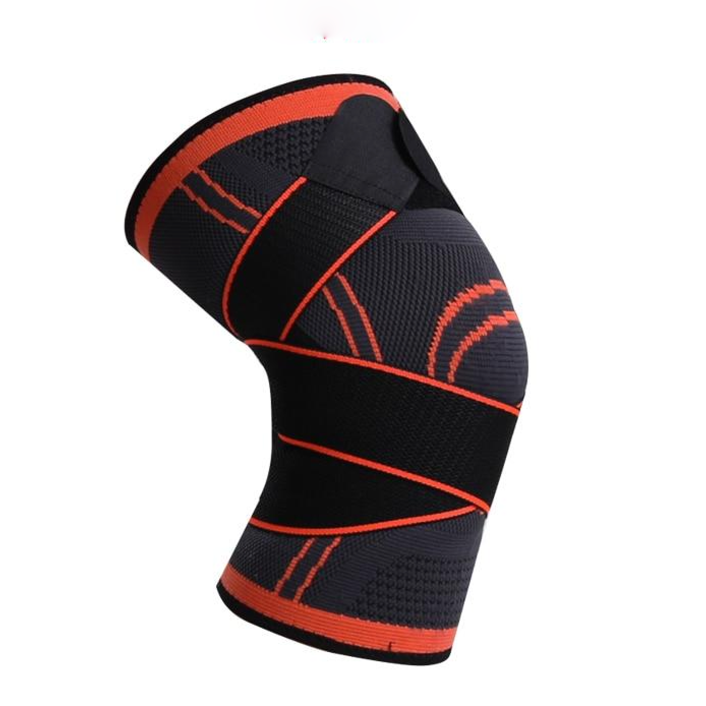Elastic 3D Knitted Compression Knee Support with Adjustable Strap for Daily and Sports Activities