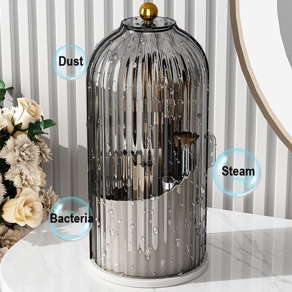 Elegant Rotatable 360° Makeup Brush Organizer – Practical Storage Solution