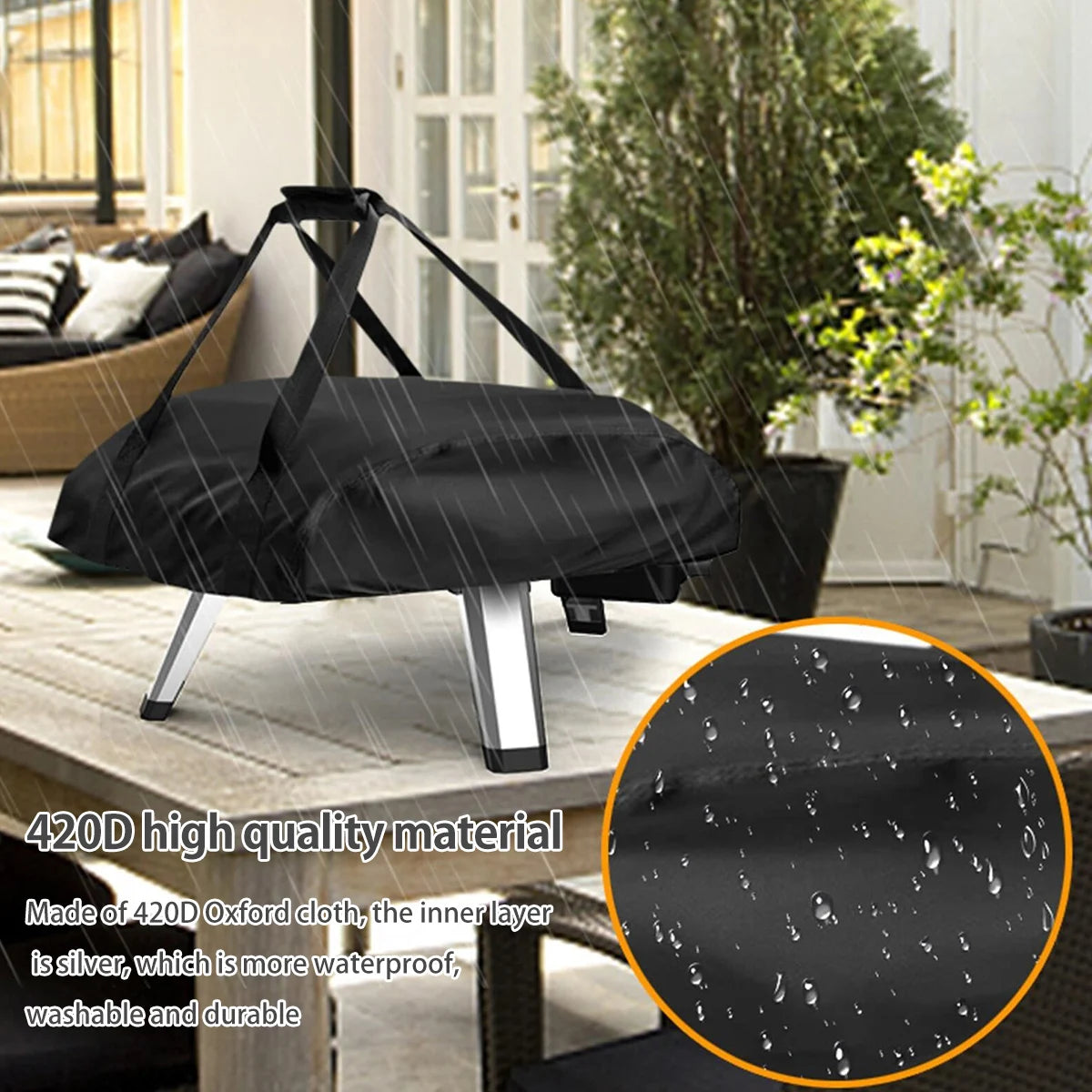 Weatherproof Pizza Oven Cover | 420D Oxford Fabric | Fits Ooni Koda & Karu | BBQ Accessory