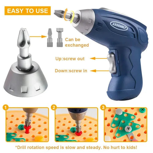 Creative Builder Set with Toy Drill | Imaginative Construction Kit
