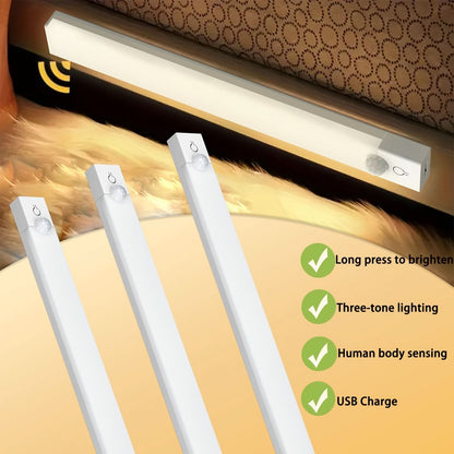 Smart LED Night Light with Motion Sensor, USB Rechargeable and Dimmable