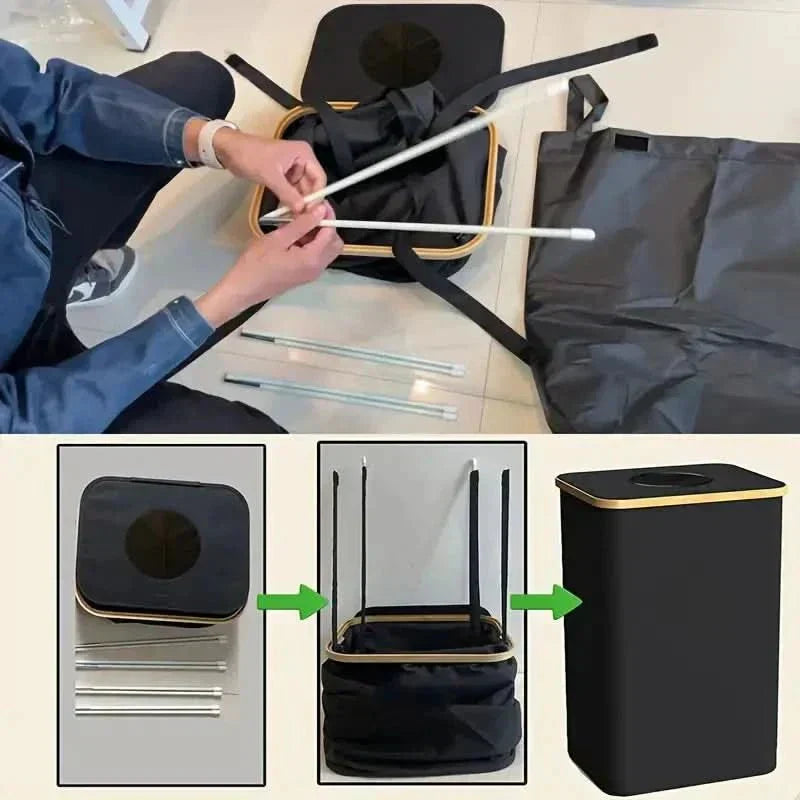Compact 100-Liter Recycling Organizer | Foldable Waste Separator for Easy Storage