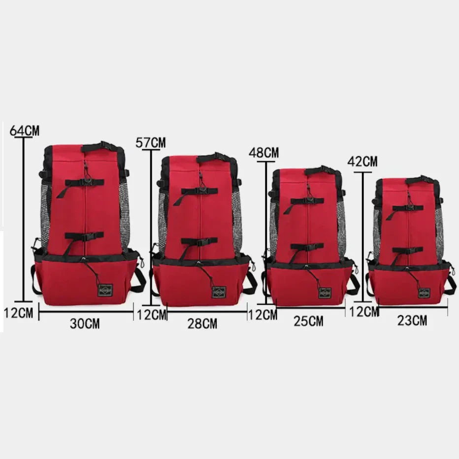 Medium Dog Backpack – Comfortable Carry Bag with Safety Strap & Storage Pockets