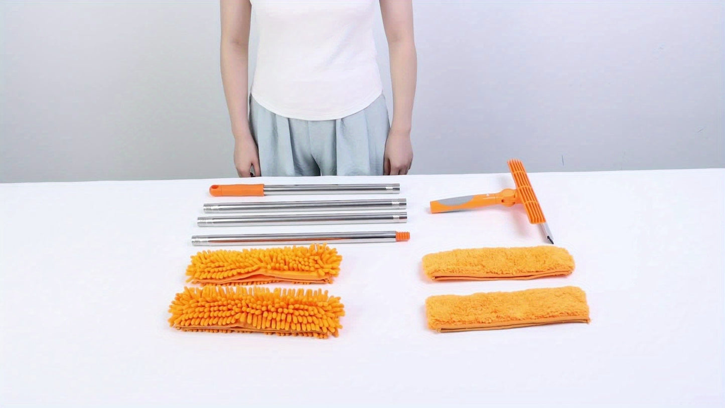 Telescopic Window and Glass Cleaning System – 2-in-1 Crystal Clear Cleaner
