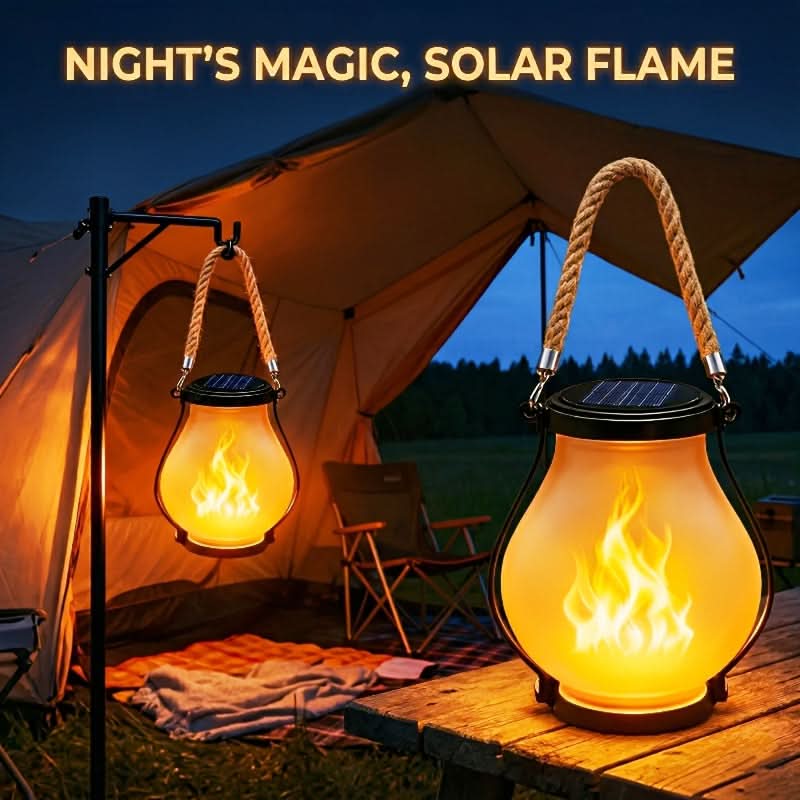 Solar Lanterns with Flickering Flame Effect