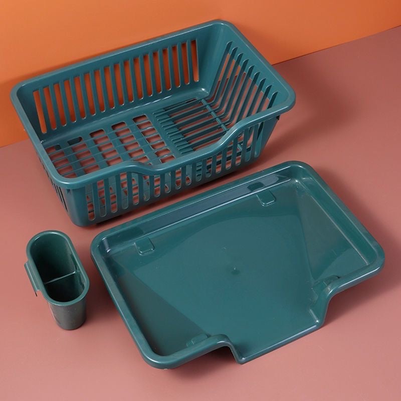 Two-Tier Dish Drying Rack for Kitchen Use