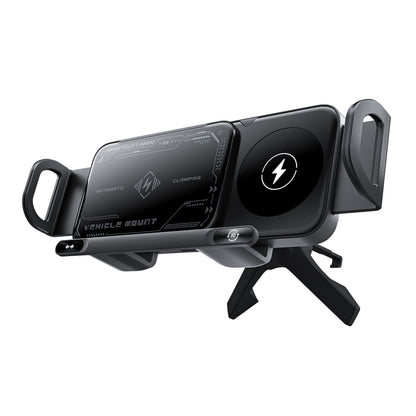 Smart Car Phone Mount with 15W Fast Wireless Charging
