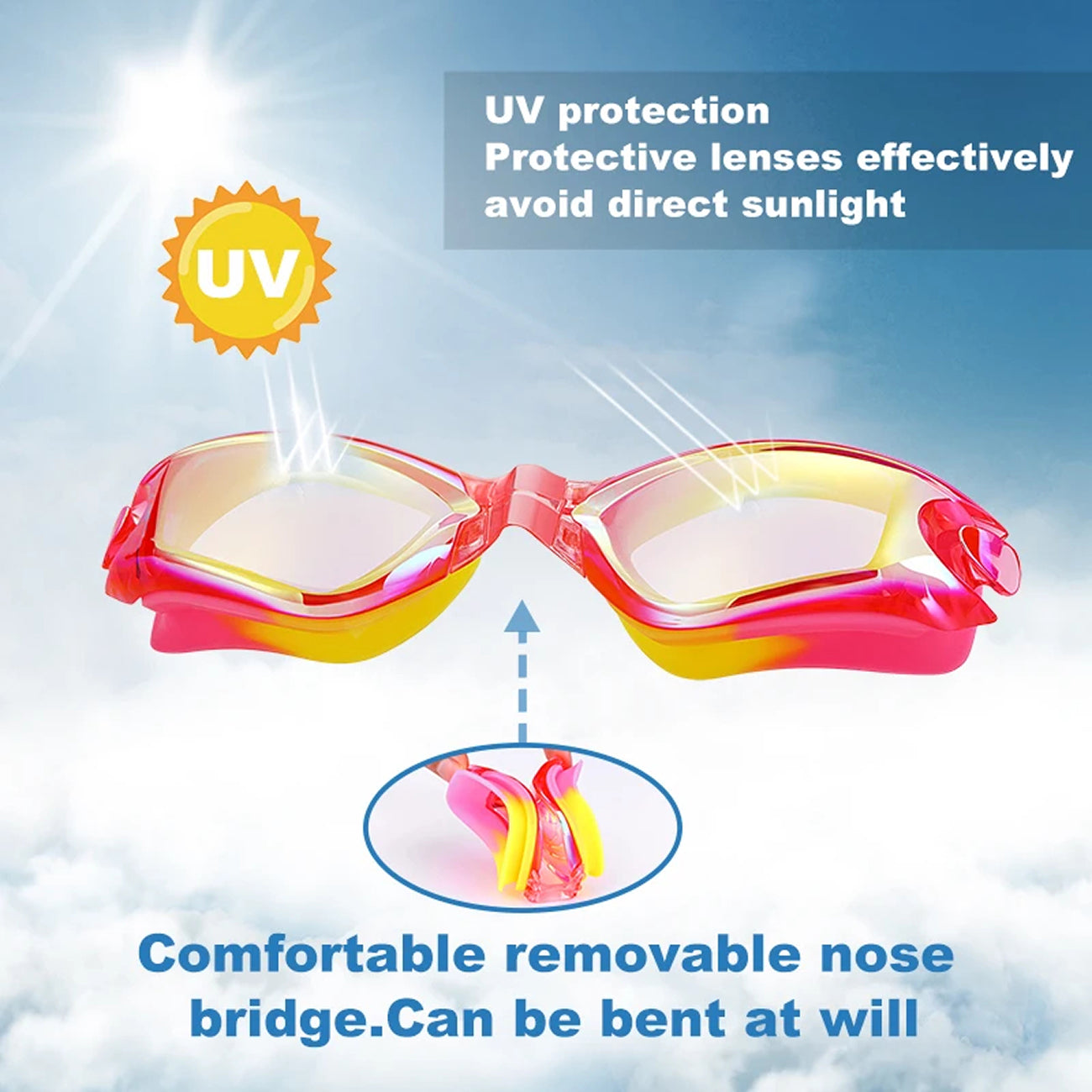 Children's Anti-Fog Swim Goggles with Wide View - Available in UK