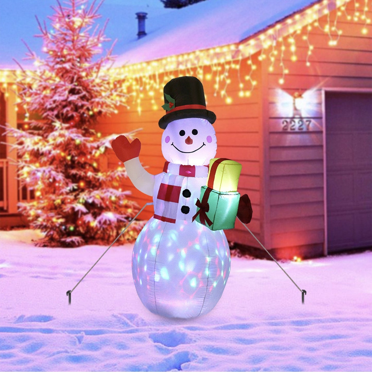 Snowman or Christmas Tree Decoration – Lighted Holiday Ornament