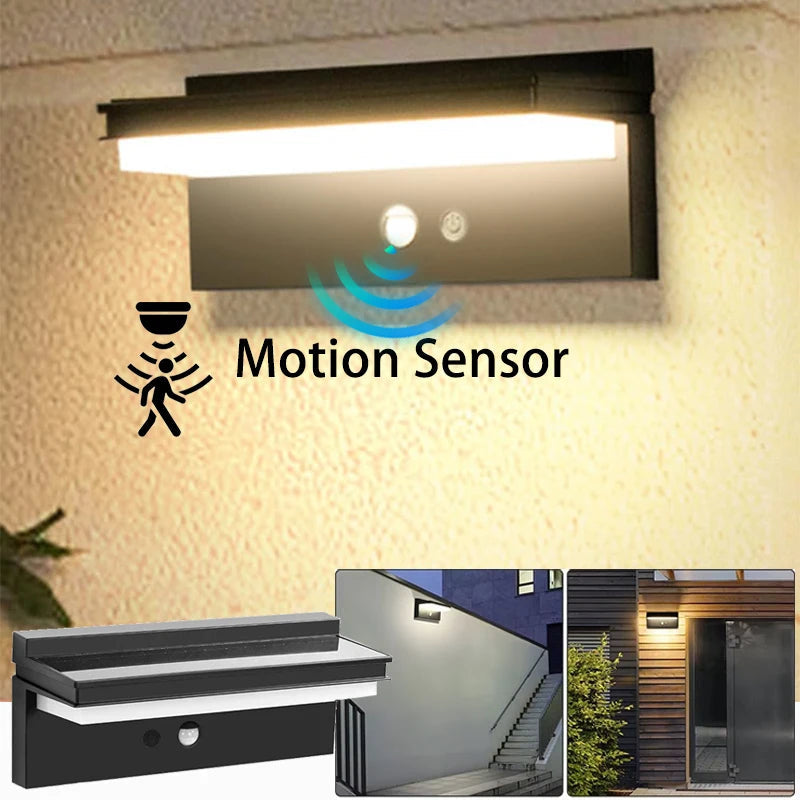 Solar Outdoor Wall Light with Motion Sensor | Waterproof IPX5 | Energy Efficient for Garden & Patio