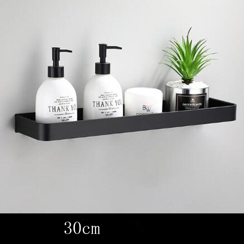 Black Aluminum Wall Shelf for Space Saving Storage