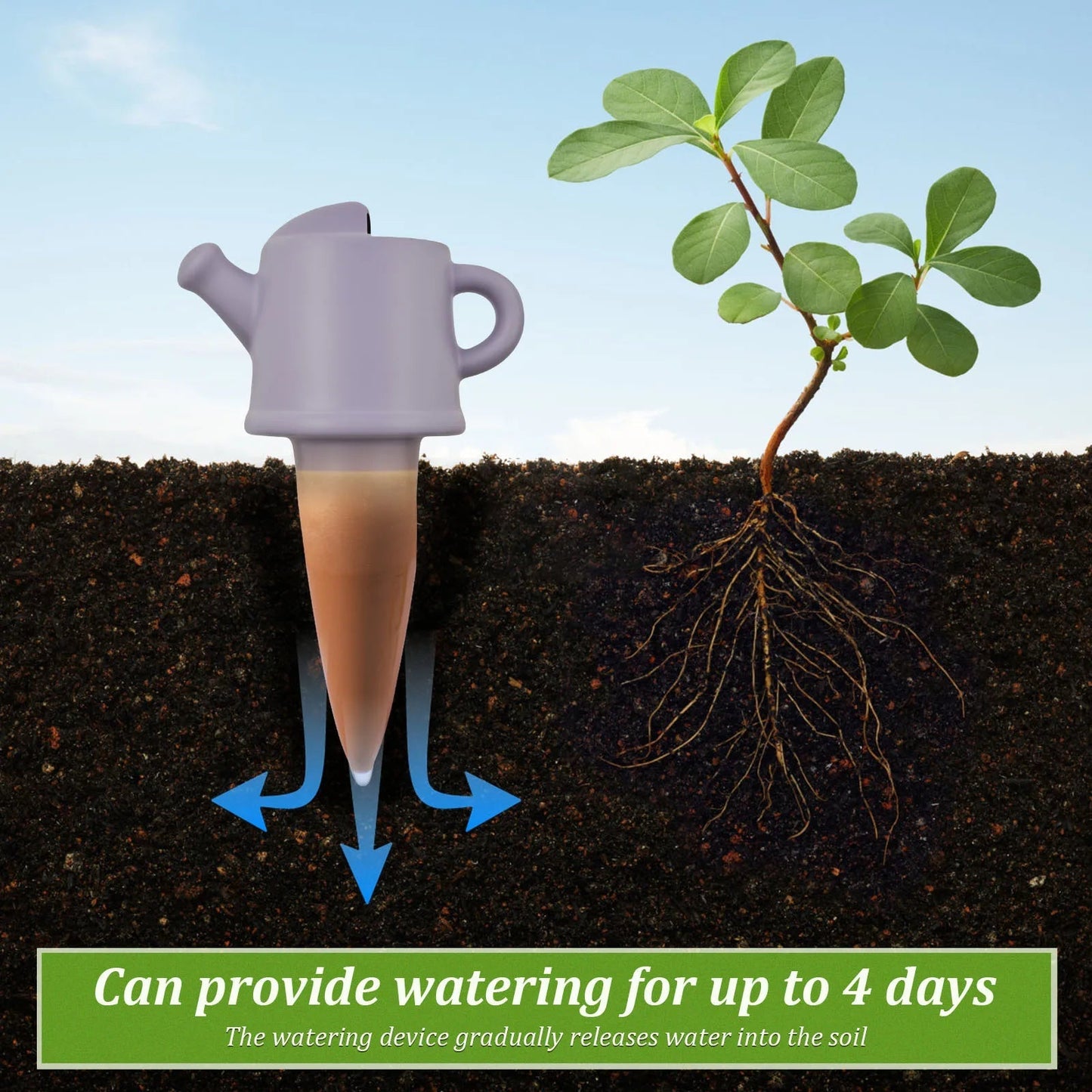 Self-Watering Plant Spikes Set of 4 | Automatic Terracotta Irrigation System