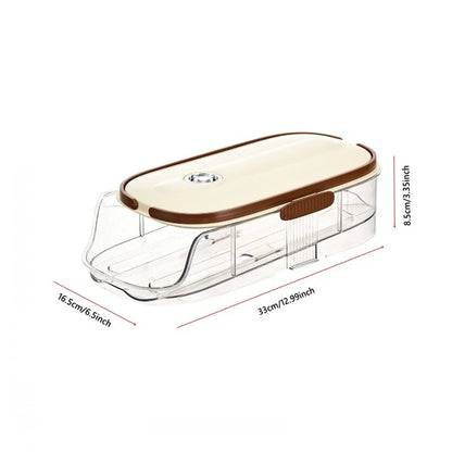 Rolling Refrigerator Egg Holder | Stackable Transparent Storage Box with Lid
