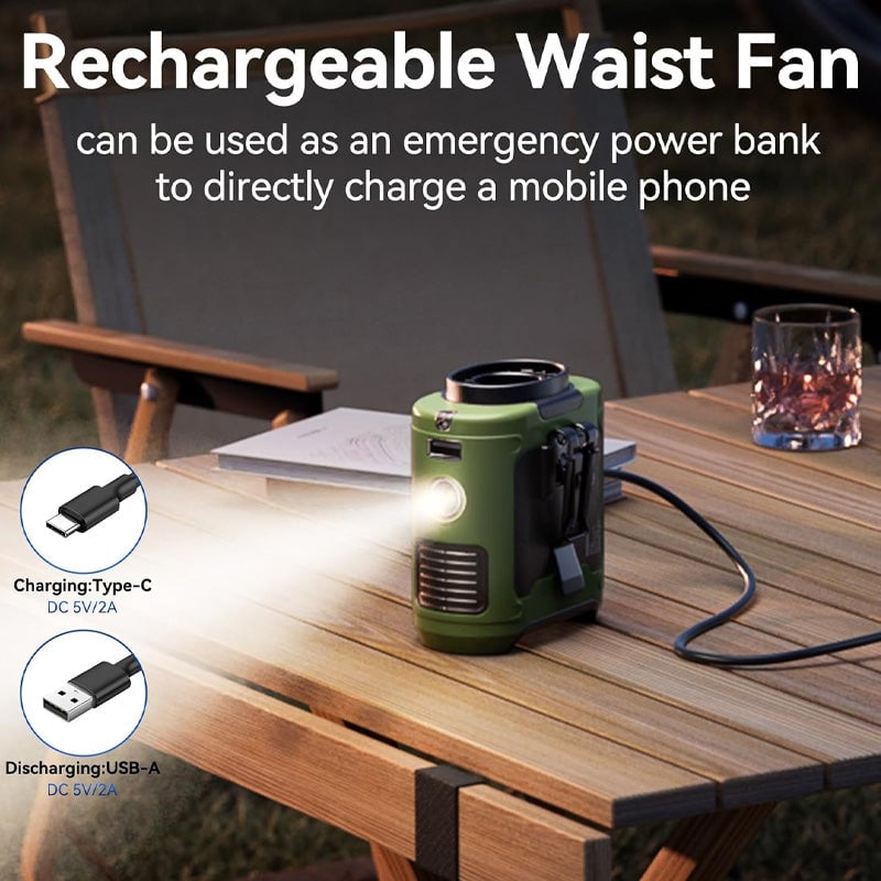 USB Hands-free Fan Belt for Comfortable Airflow