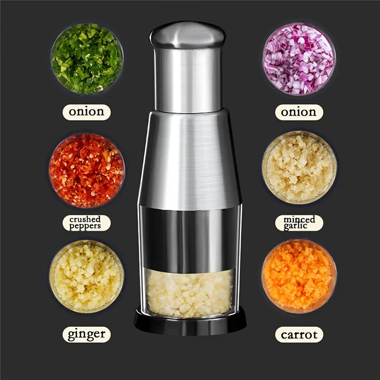 Onion and Garlic Chopper - Manual Press Cutter