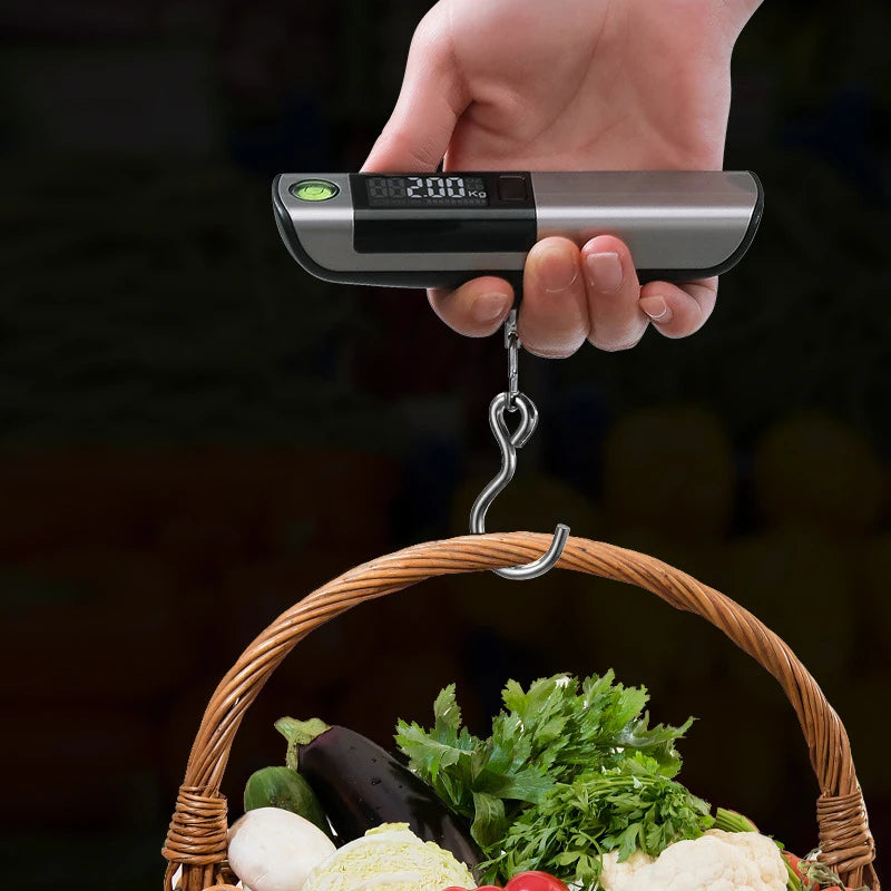 Portable Mini Scale with Built-in Ruler | 50 kg Capacity | LCD Display
