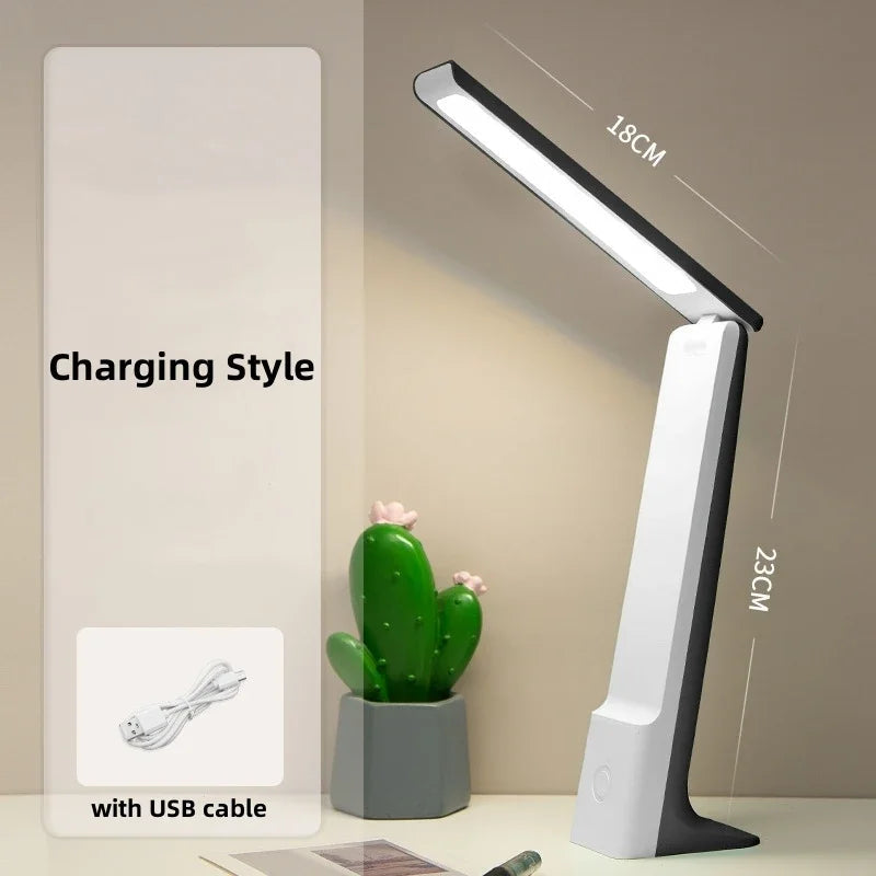 LED Table Lamp with Touch Control, Dimmable, 3 Light Colors, 20 Hour Battery, White/Pink/Blue