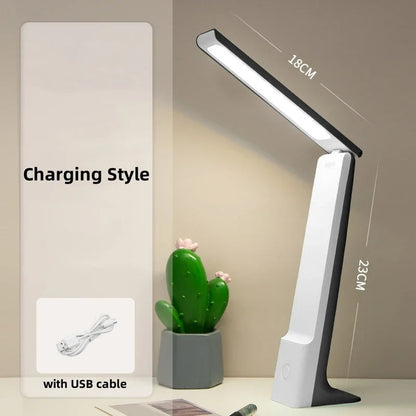 LED Table Lamp with Touch Control, Dimmable, 3 Light Colors, 20 Hour Battery, White/Pink/Blue