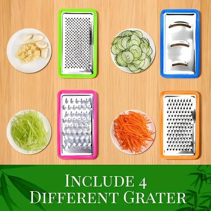 Bamboo Prep Station with Cutting Board Trays and Grater Storage