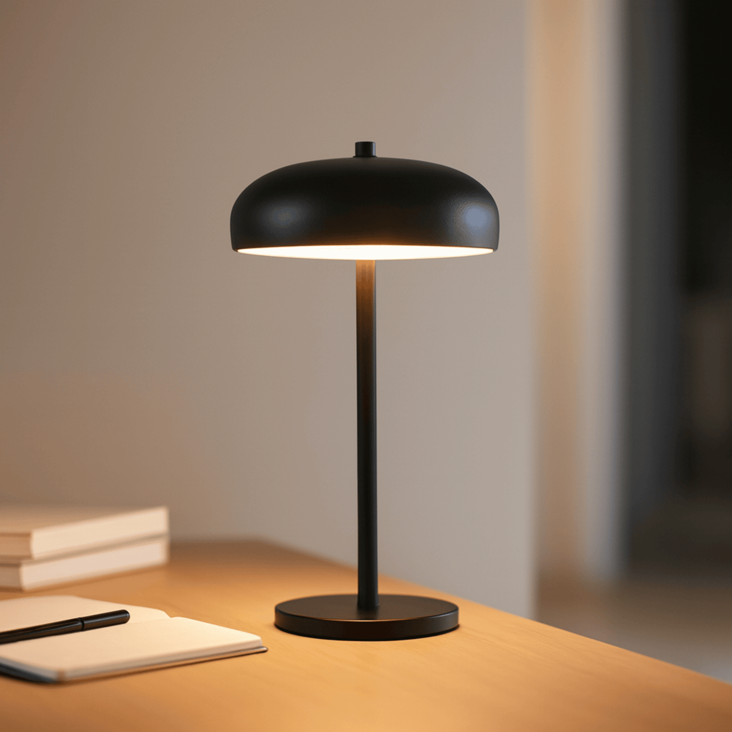 Touch-Controlled Table Lamp with Rechargeable Design