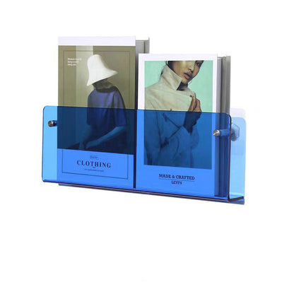 Wall-Mounted Acrylic Display Shelf for Books and Storage