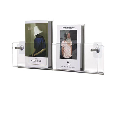 Wall-Mounted Acrylic Display Shelf for Books and Storage