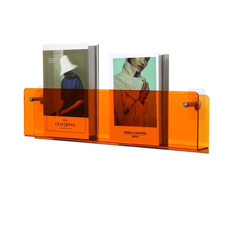 Wall-Mounted Acrylic Display Shelf for Books and Storage