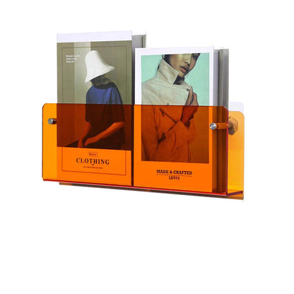 Wall-Mounted Acrylic Display Shelf for Books and Storage