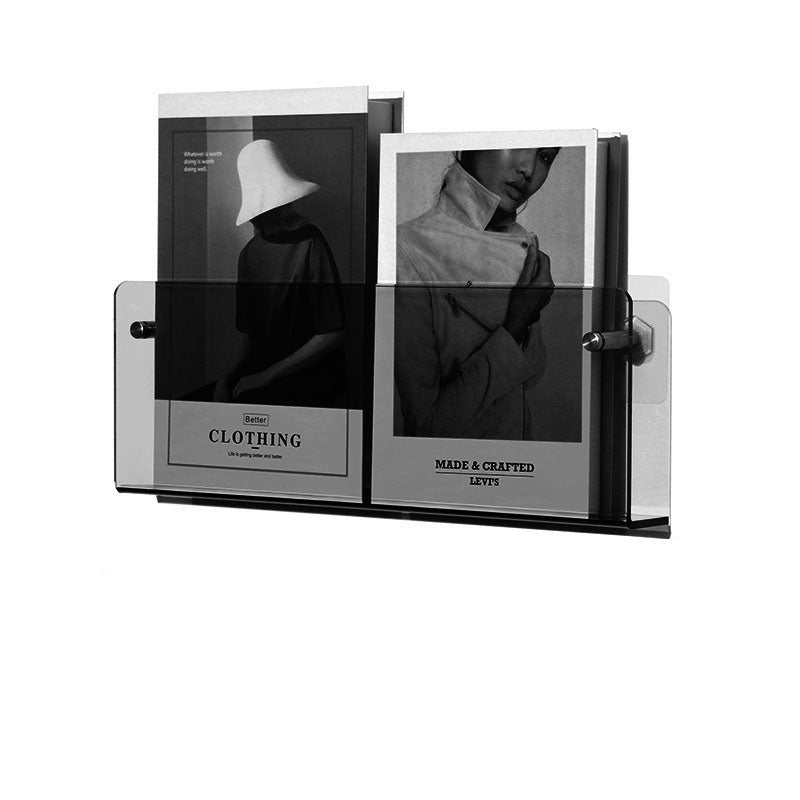 Wall-Mounted Acrylic Display Shelf for Books and Storage