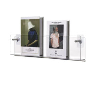 Transparent L-shaped magazine rack length 23.6