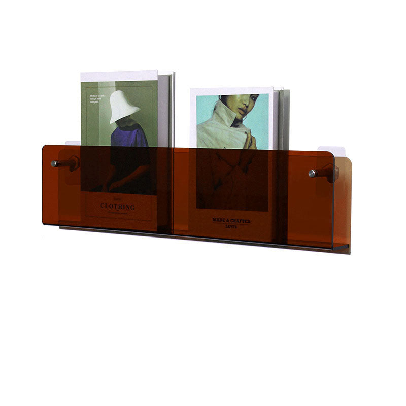 Wall-Mounted Acrylic Display Shelf for Books and Storage
