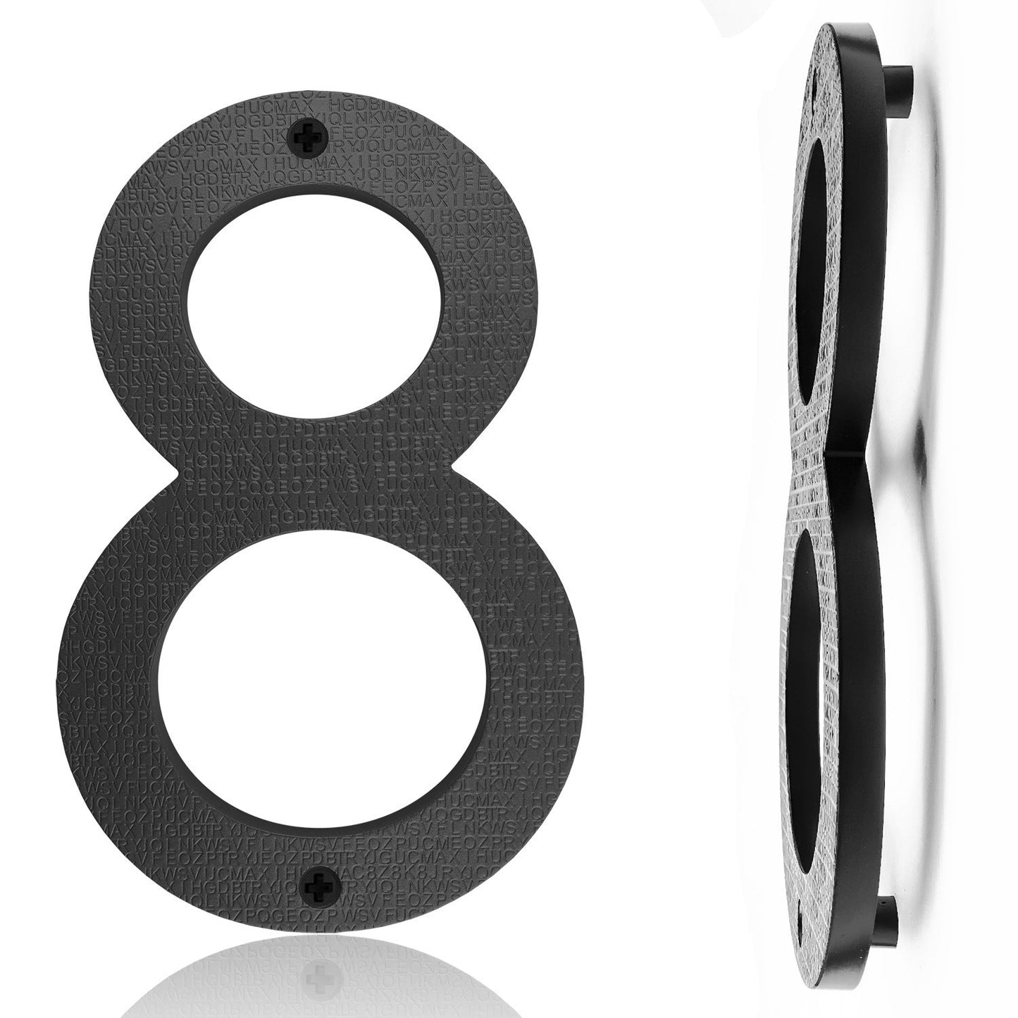 Stylish Black ABS House Numbers: 8" & 10" Options