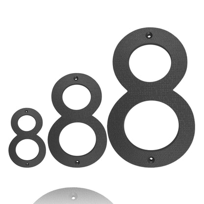 Stylish Black ABS House Numbers: 8" & 10" Options