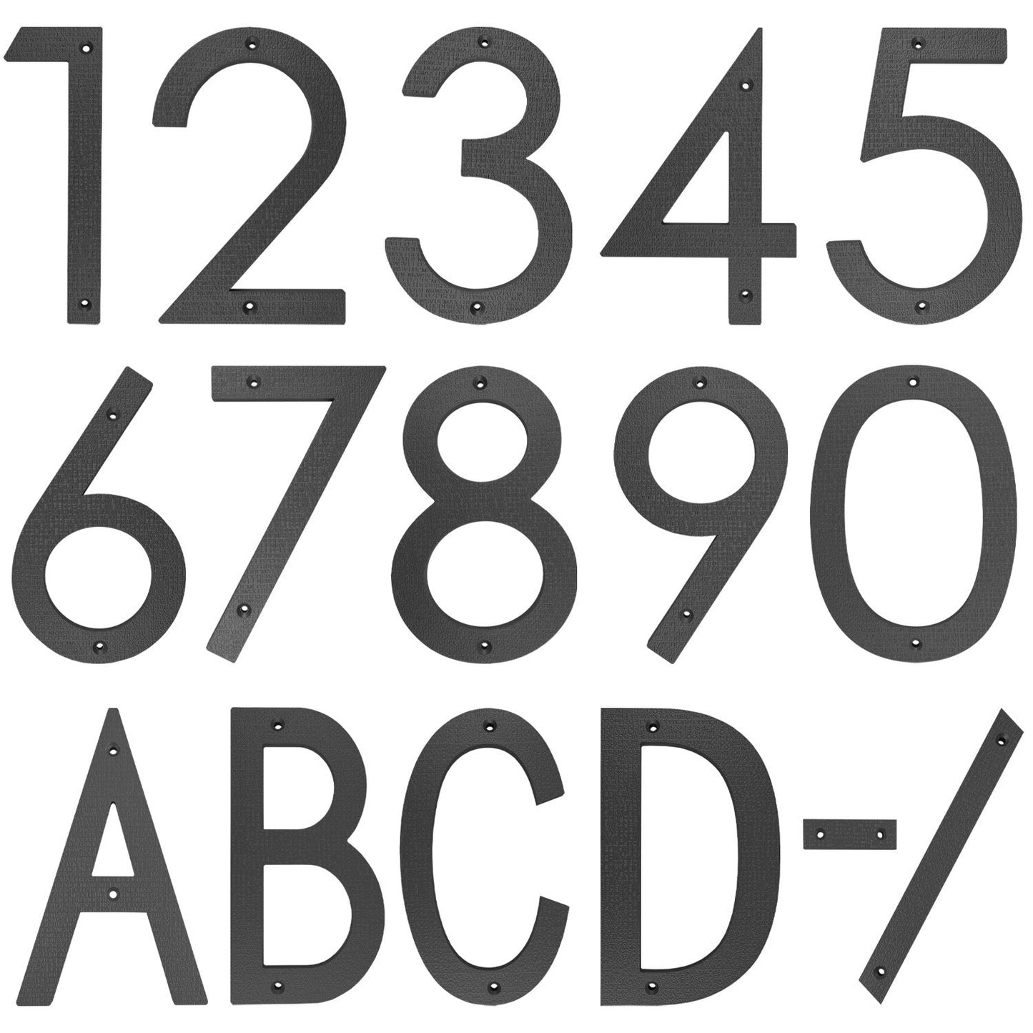 Stylish Black ABS House Numbers: 8" & 10" Options