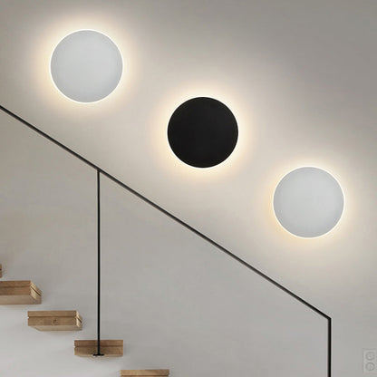 Round Wall Lamp with Induction – High-Grade Solar Eclipse for Bedroom and Corridor