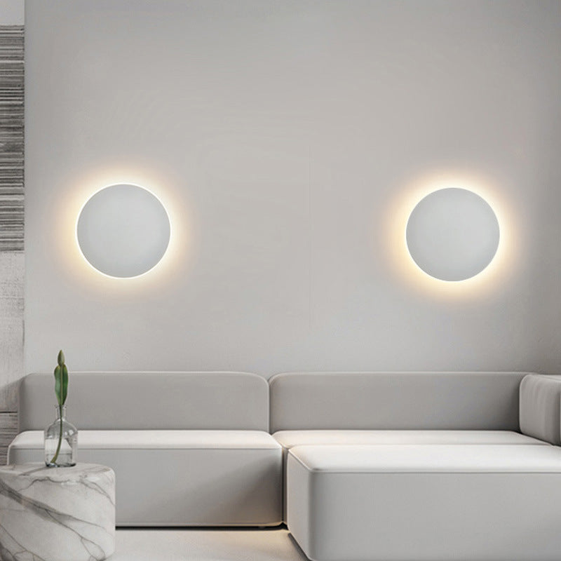 Round Wall Lamp with Induction – High-Grade Solar Eclipse for Bedroom and Corridor
