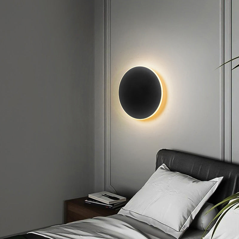 Round Wall Lamp with Induction – High-Grade Solar Eclipse for Bedroom and Corridor