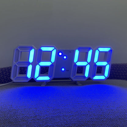 Sleek 3D LED Wall and Desk Clock for Modern Living Spaces