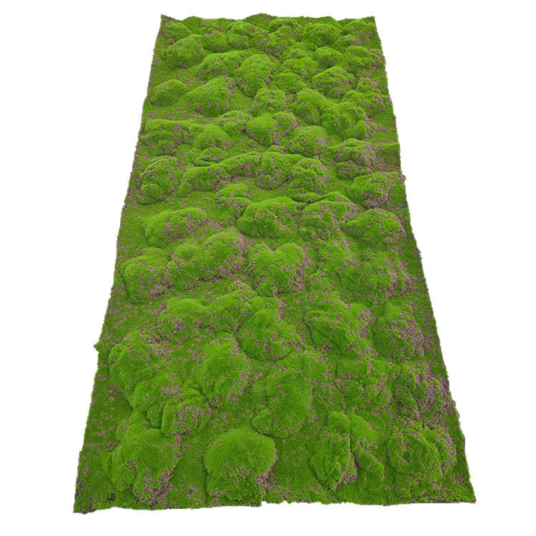 Green Artificial Turf with Moss-Like Plant Appearance